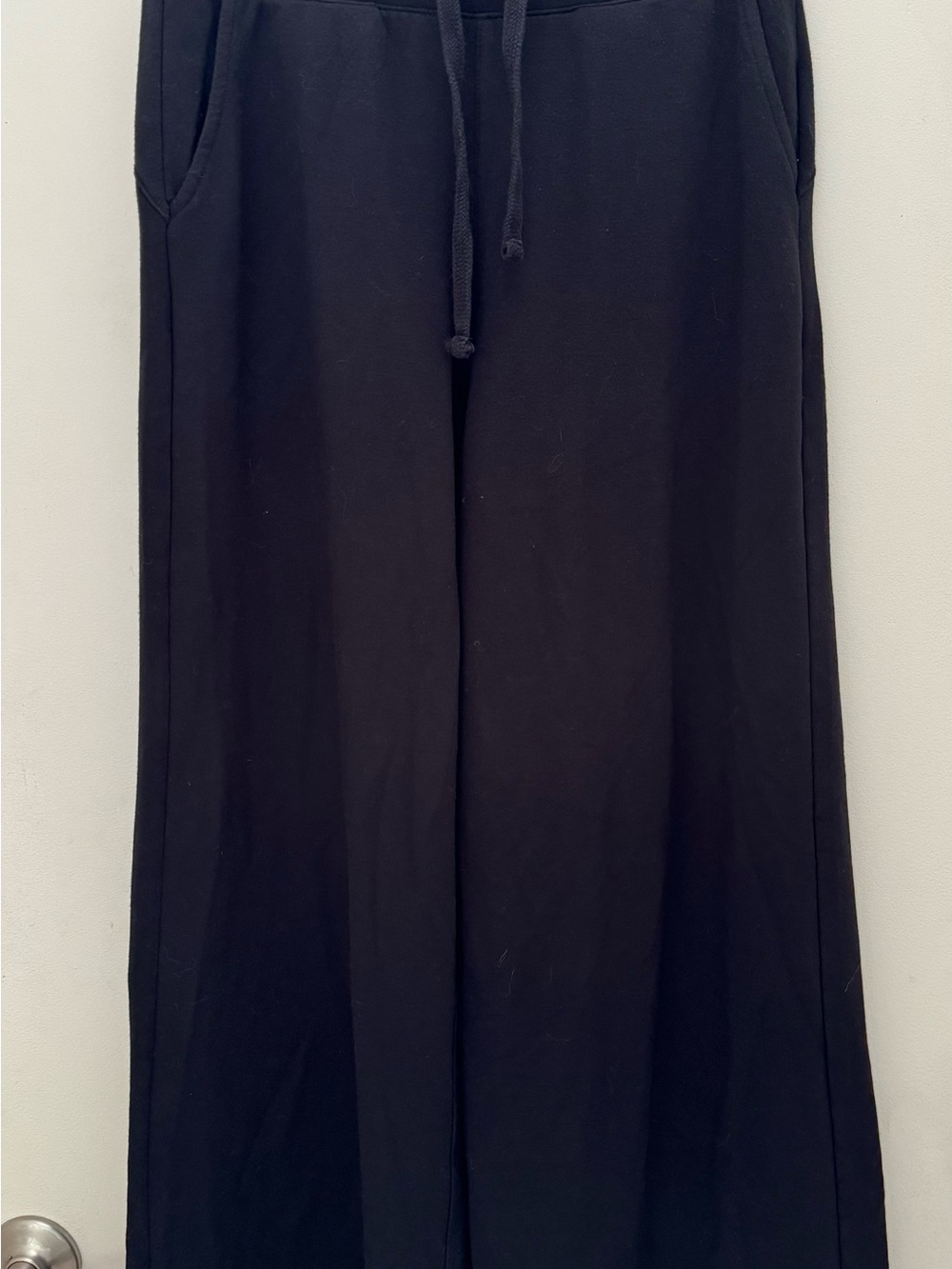 Quince Black Wideleg Sweatpants